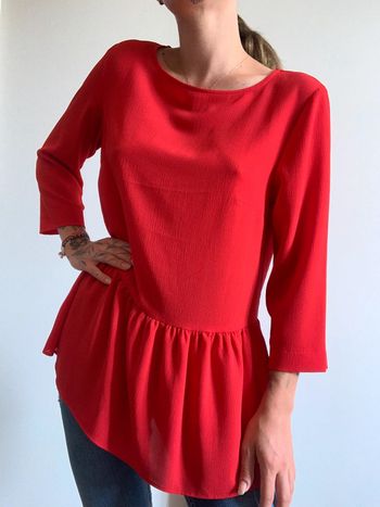 Blouse rouge péplum kiabi taille 38 m