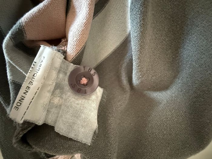 Polo gris multicolore TBS - Taille S - photo numéro 6