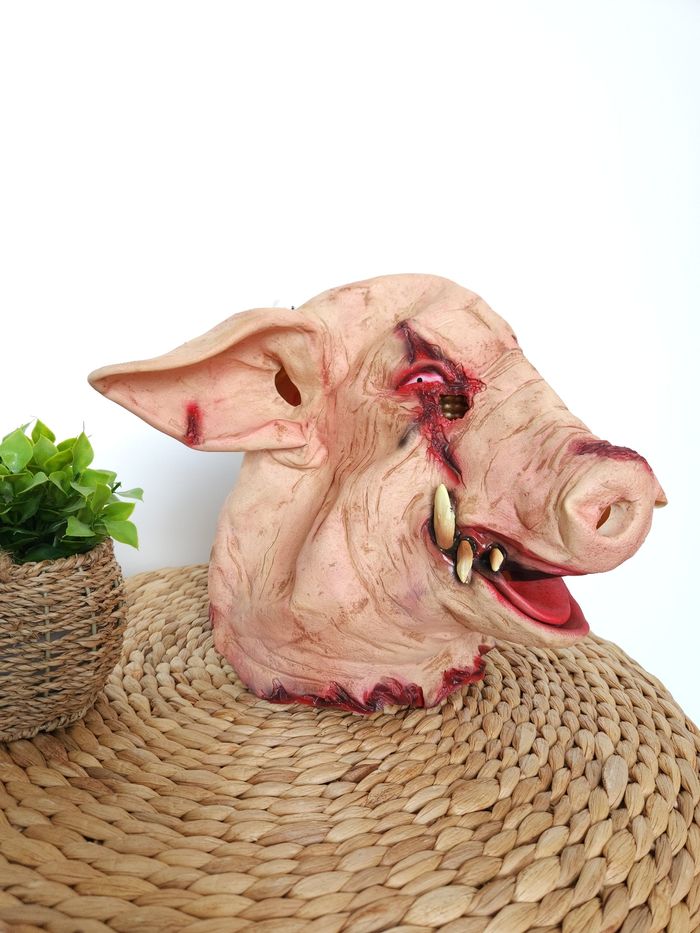 Masque de cochon ensanglanté Saw en latex Halloween Boland - photo numéro 2