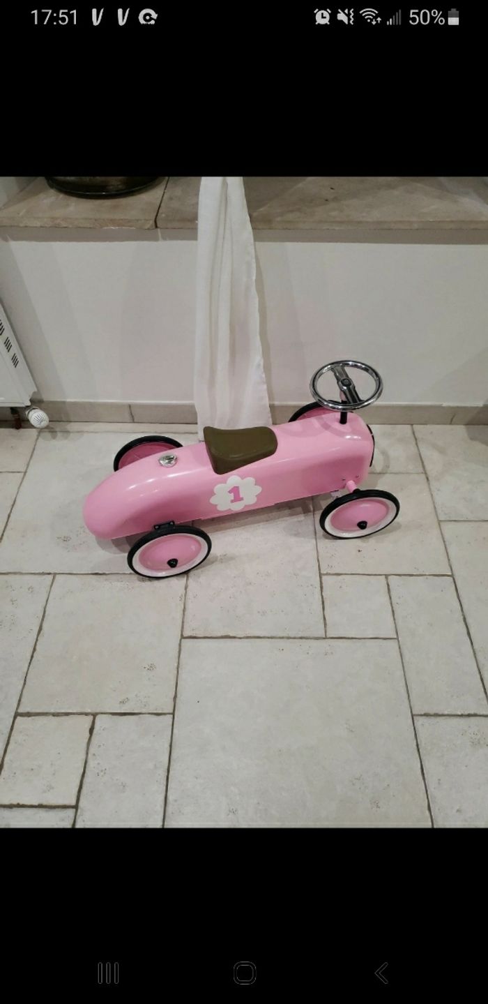 Porteur voiture Vintage rose - Vilac