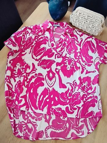 Magnifique blouse fluide rose