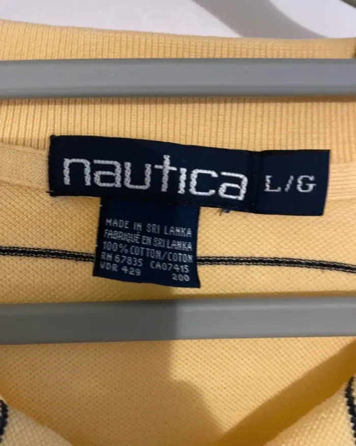 Polo jaune rayé Nautica – taille L/XL - photo numéro 3