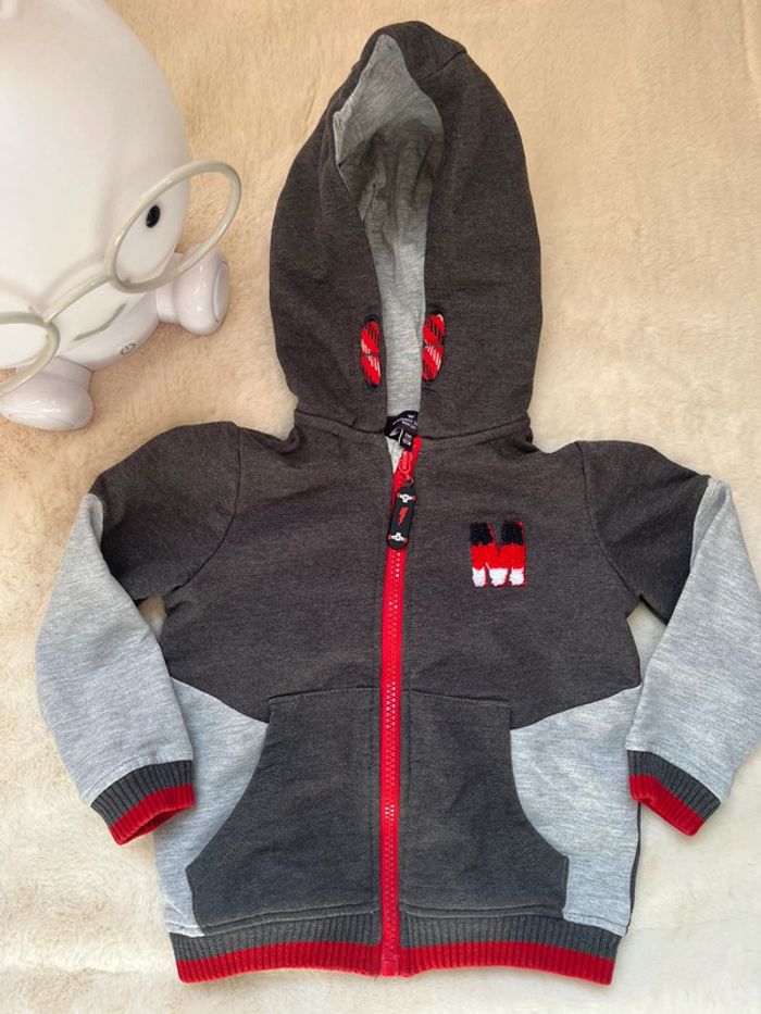 Sweat zippé à capuche Sergent major - taille 2 ans