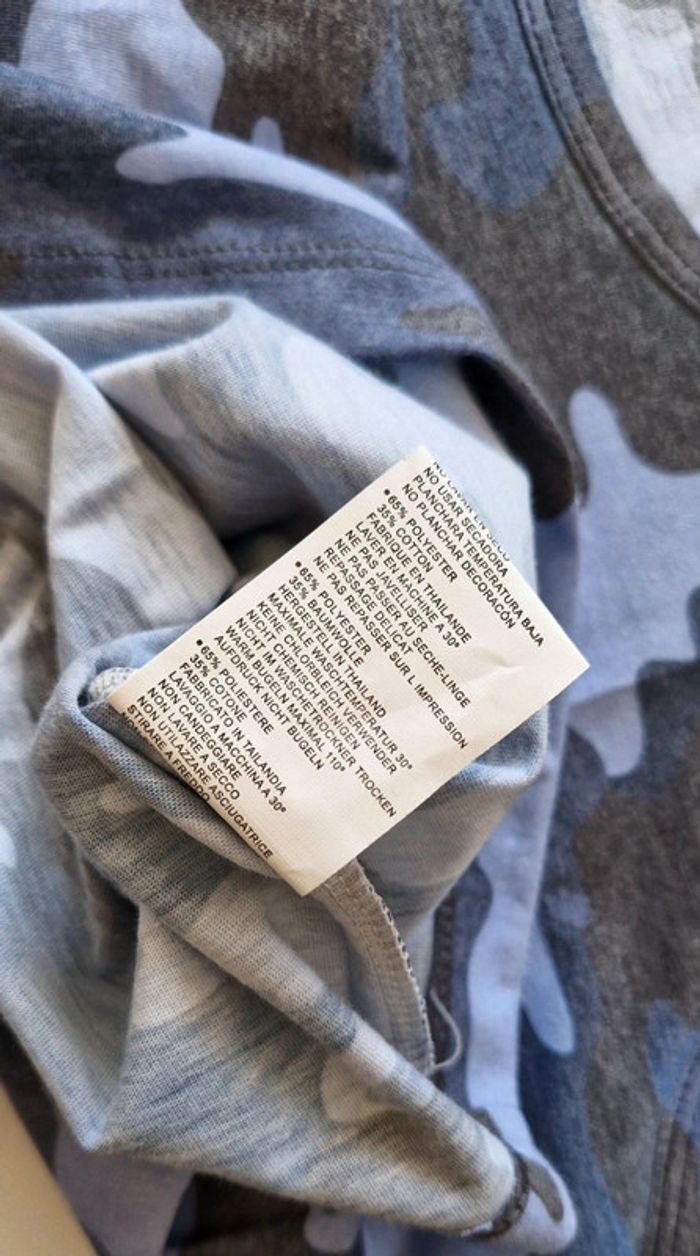 🧡 Débardeur bleu camouflage pour femme taille M - photo numéro 7