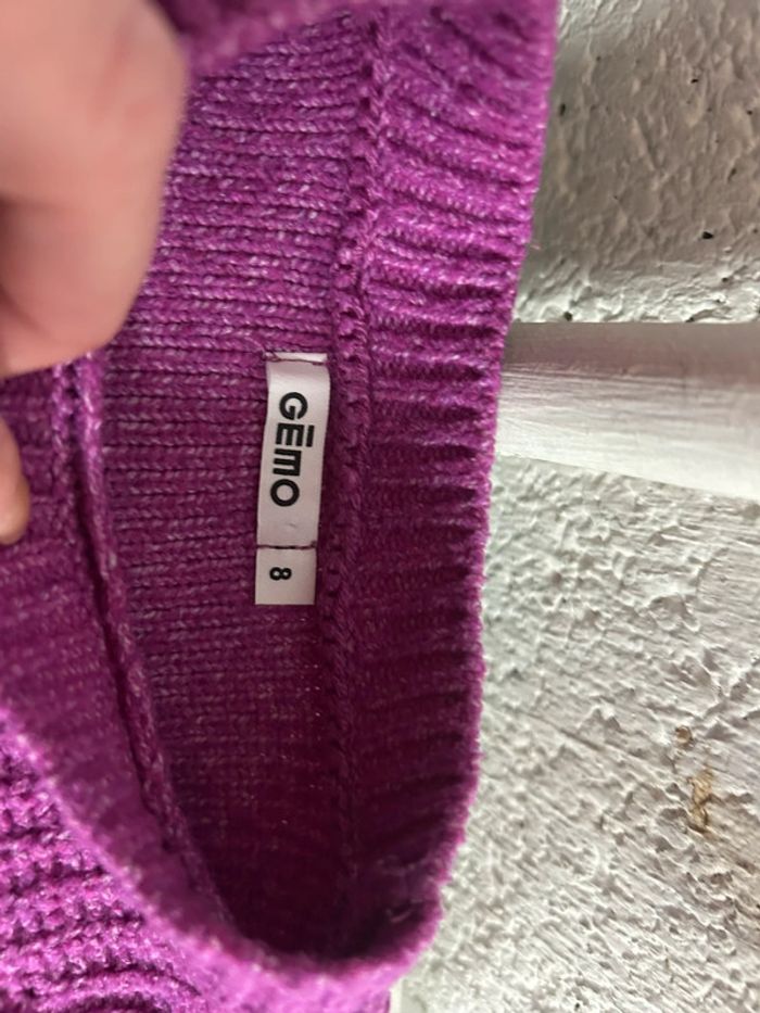 Pull gemo violet taille 8 ans - photo numéro 3