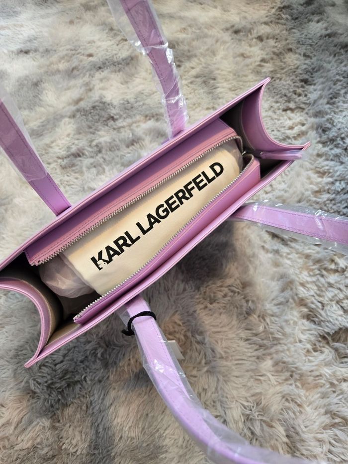 Sac cabas Karl Lagerfeld rose lilas – Neuf avec étiquette & dustbag - photo numéro 4