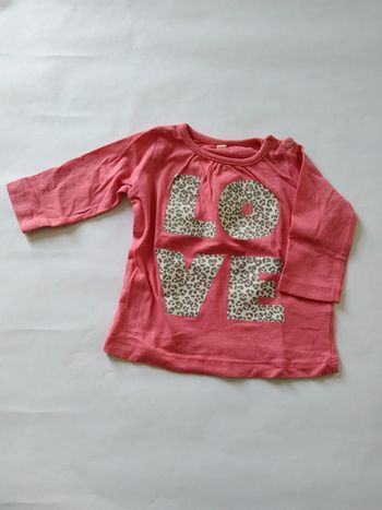 tee shirt manches longues rose fille 3 mois