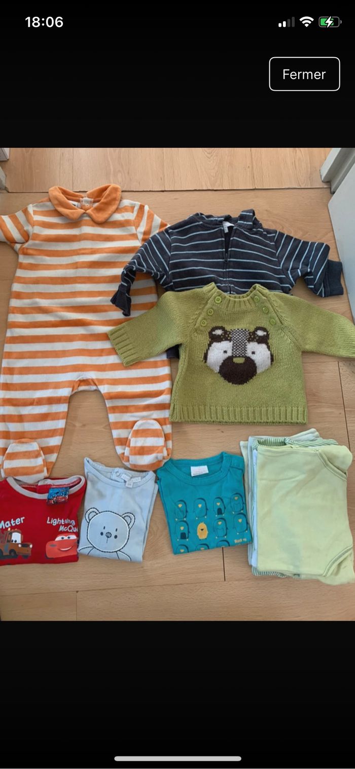 Lot vêtements garçon 9 mois