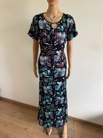 Robe longue imprimée neuve Nada Fashion taille XL