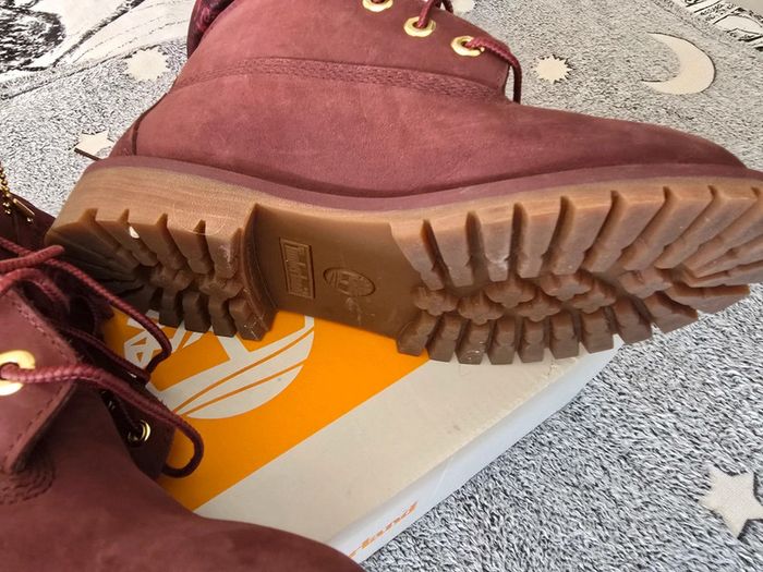 Bottines Timberland bordeaux femme – taille 35,5 (comme neuves) - photo numéro 5