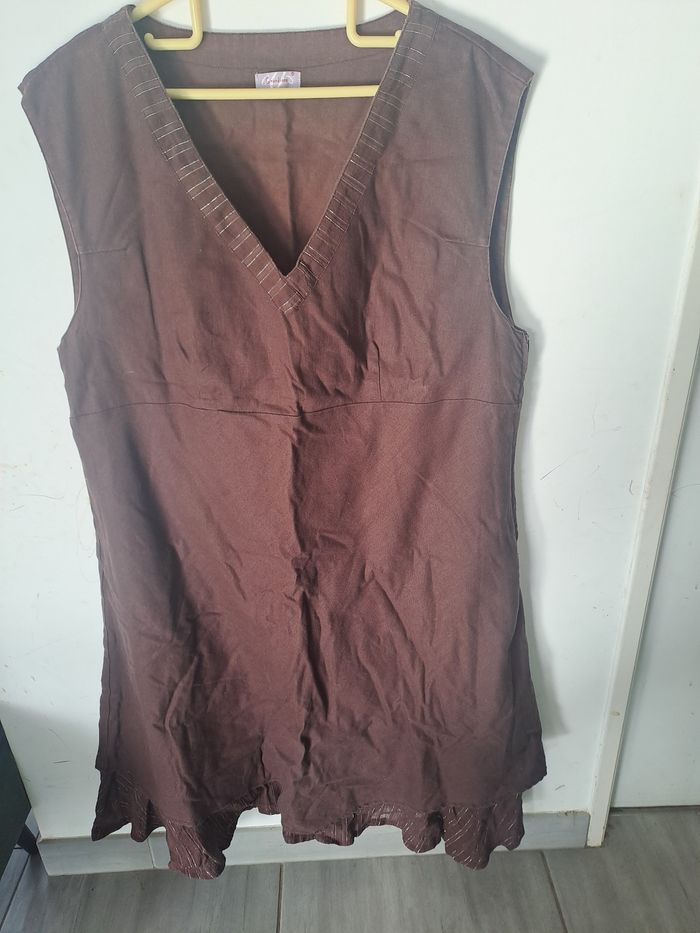 Robe longue marron Grandiose Taille 50 - photo numéro 2