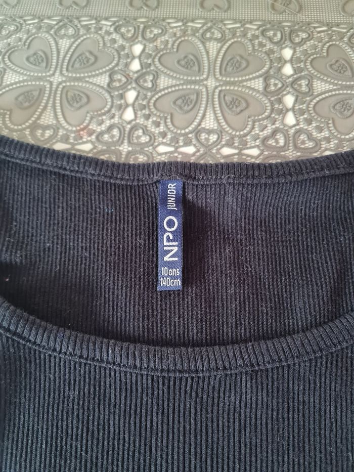 Débardeur NPO noir taille 10 ans neuf - photo numéro 2