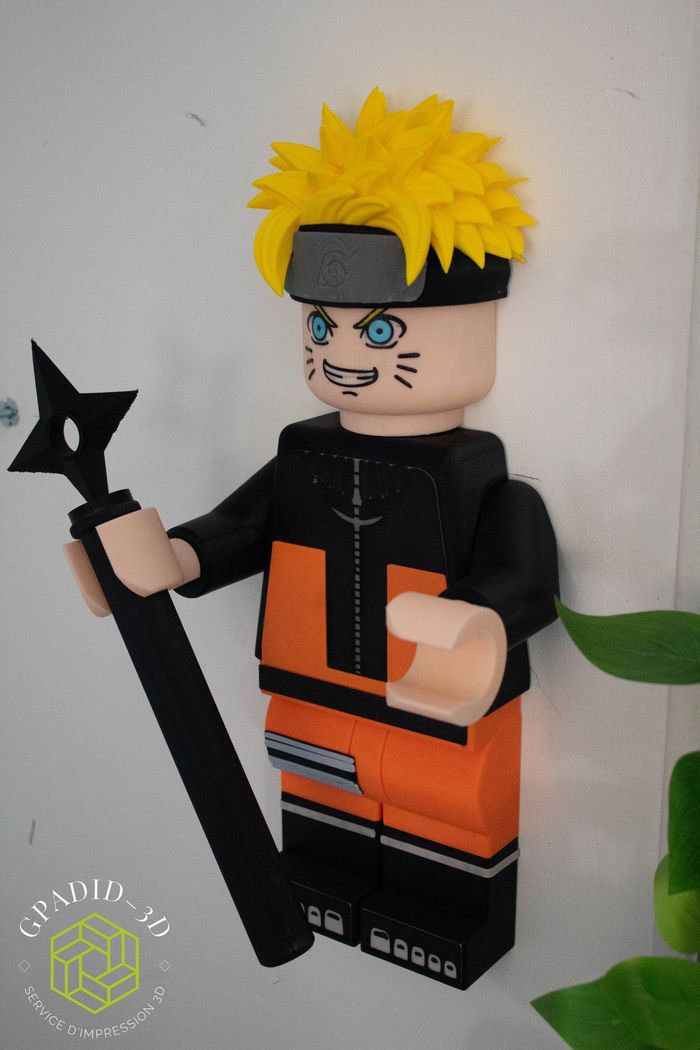 Dévidoir de papier toilette ou simple décoration murale dans un style lego naruto - photo numéro 6