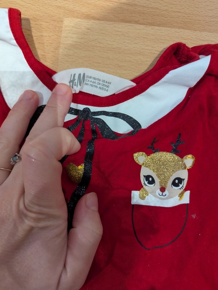 Robe de Noël petit renne Zara 4-6 ans - photo numéro 2