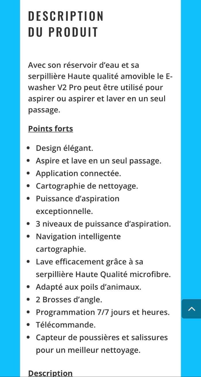 Aspirateur laveur e-washer V2 pro Lebon - photo numéro 6