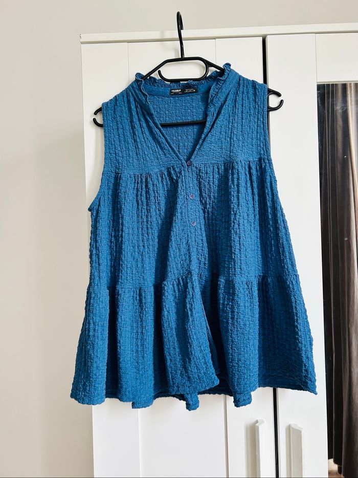 Blouse sans manches marine Pull & Bear Tailles M-L