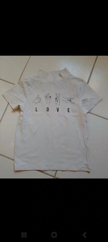 T-shirt blanche Love Gemo