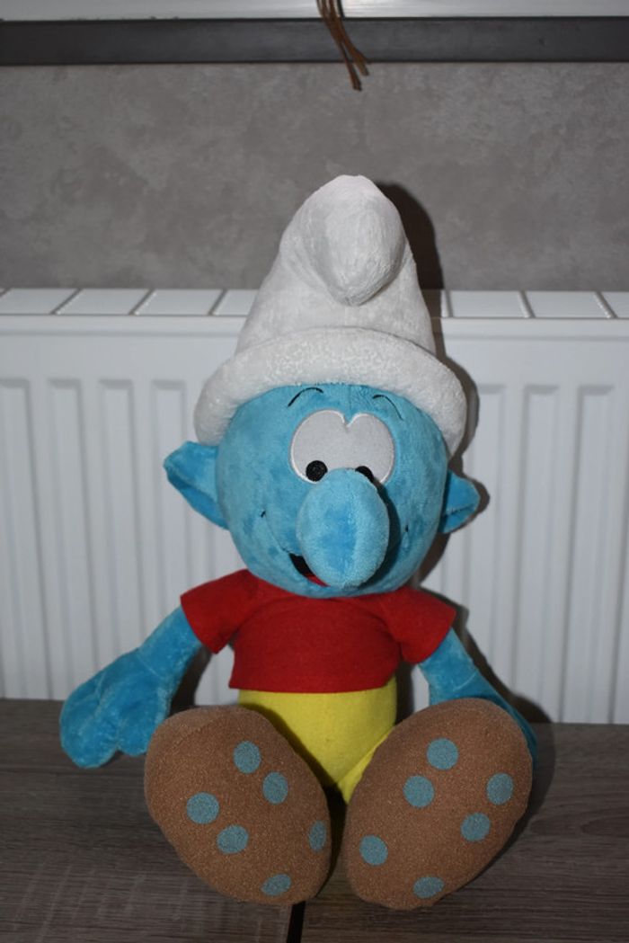 grosse peluche schtroumpf