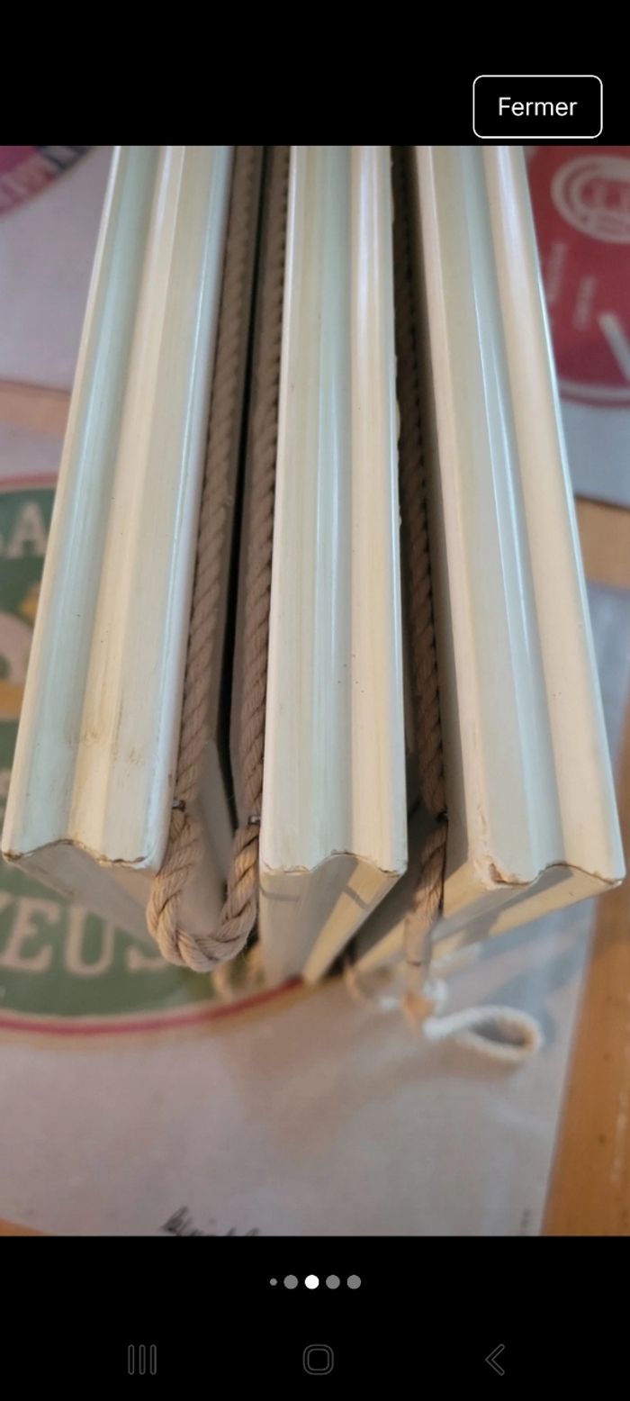 3 cadres reliés effet bois sculpté crème - photo numéro 6