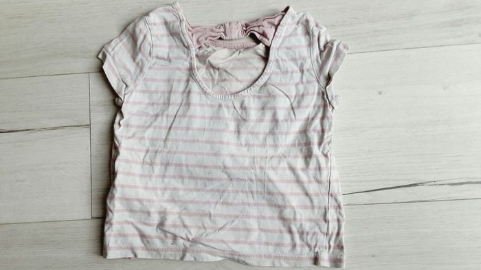 Vêtement fille tee-shirt manches courtes rayé rose et blanc Sergent Major 4 ans - photo numéro 3