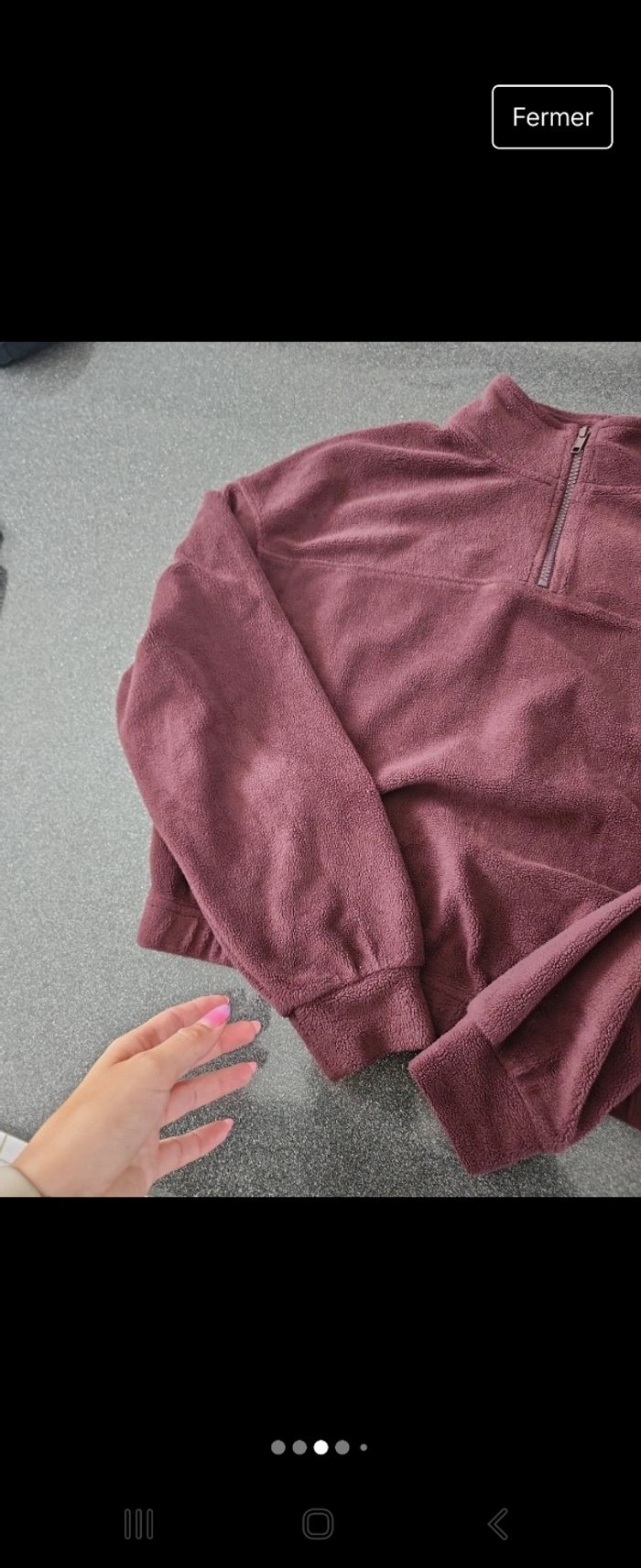 Sweat bordeau Cache cache - photo numéro 3