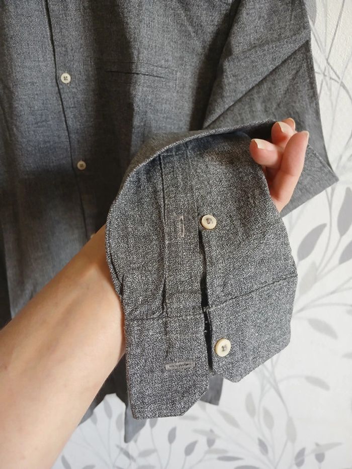 🍍 Chemise sans col kiabi grise taille M - photo numéro 5