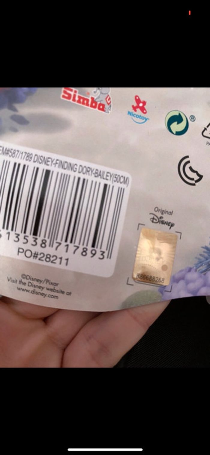 Peluche Bailey 60 cm Disney - photo numéro 3