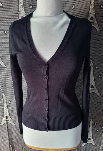 Gilet noir à boutons taille S
