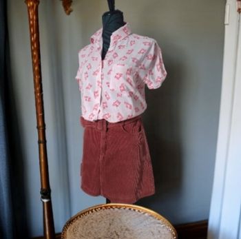 Chemise imprimé love rose Bizzbee S