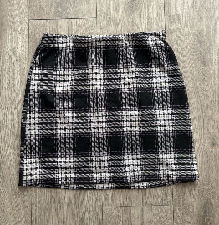 Jupe en jersey à carreaux