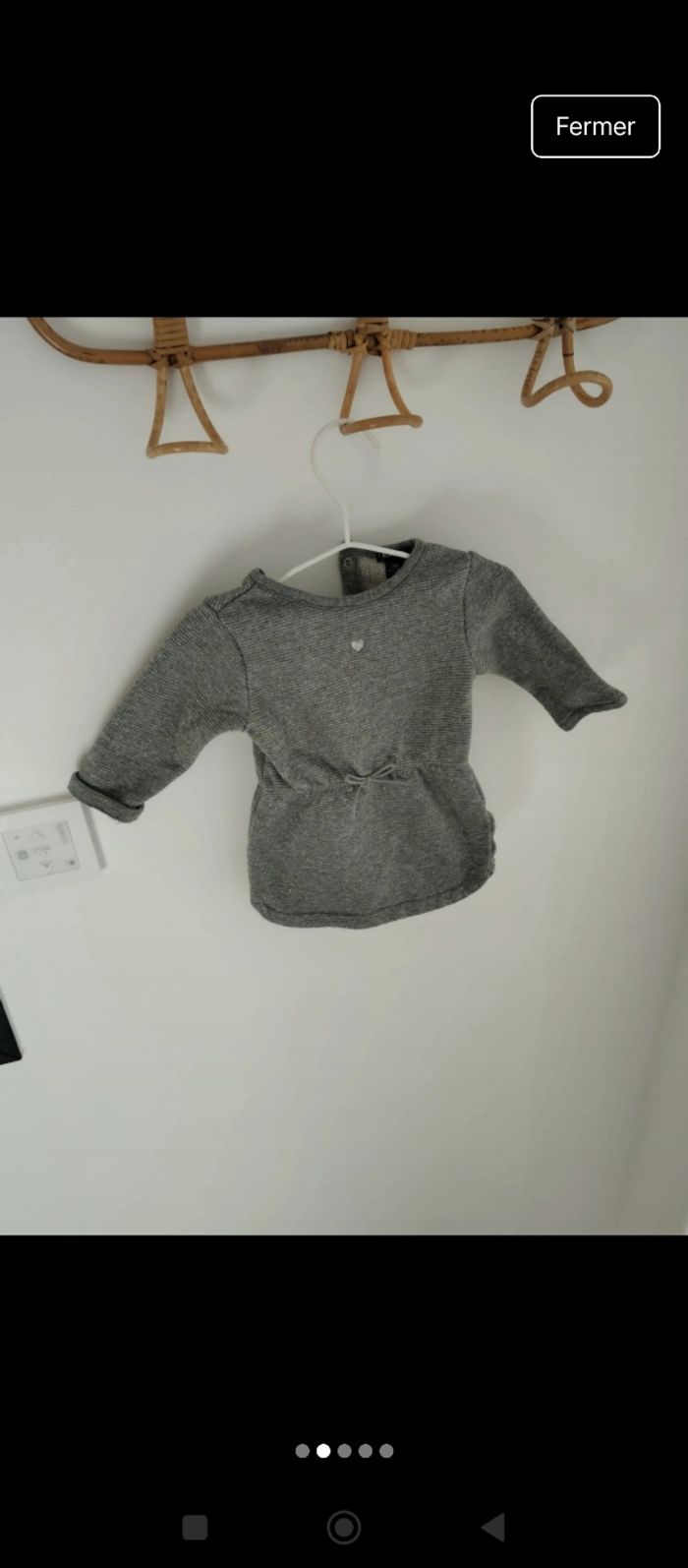 Robe bébé fille grise Kiabi - photo numéro 2