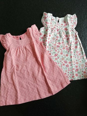 Lot de 2 robes été t62 3 mois