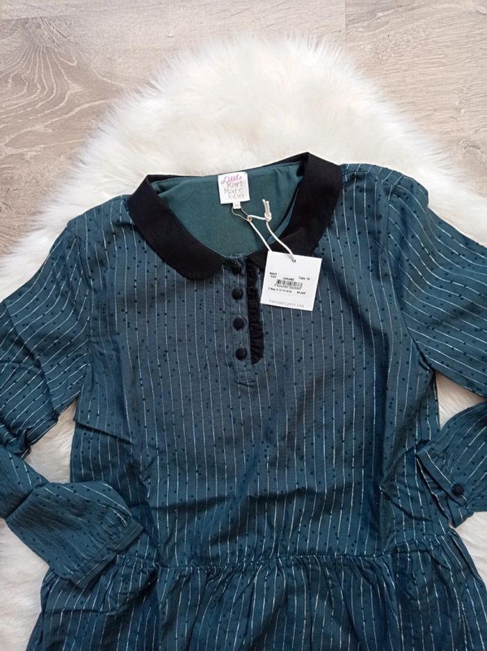 Neuf little Karl Marc John robe vert et doré Noël 10 ans 👉 composez votre lot ! - photo numéro 4