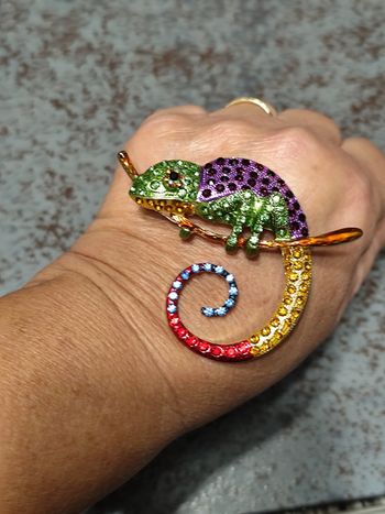 Broche caméléon