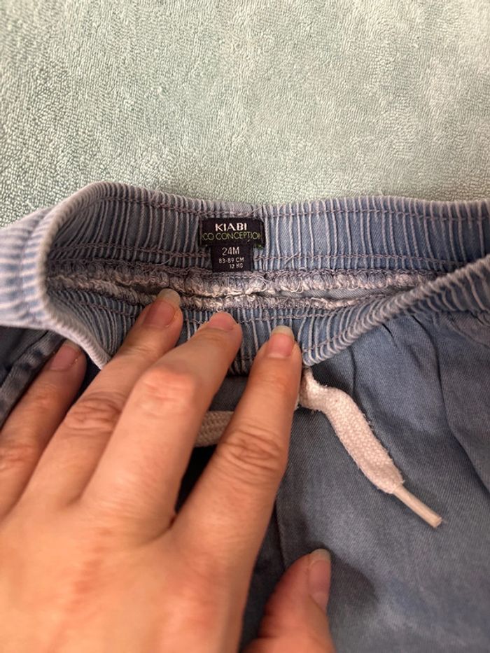 Pantalon en toile effet jean - photo numéro 2