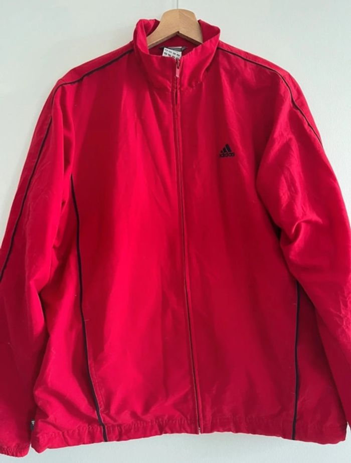 Doudoune Adidas sport vintage taille L (unisexe ) couleur rouge. - photo numéro 2