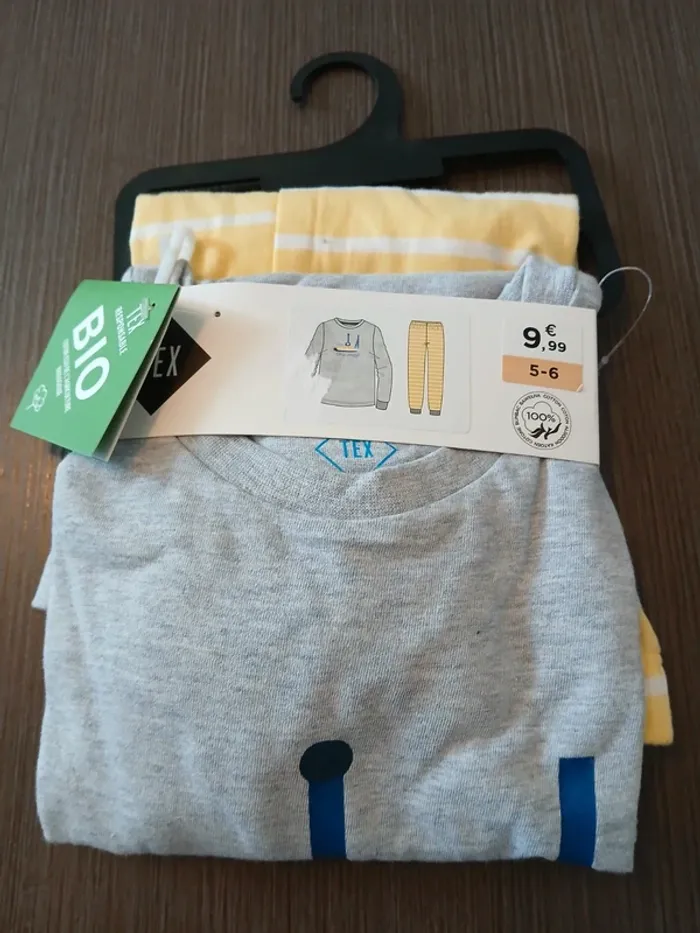 Pyjamas garçon en coton 5 ans