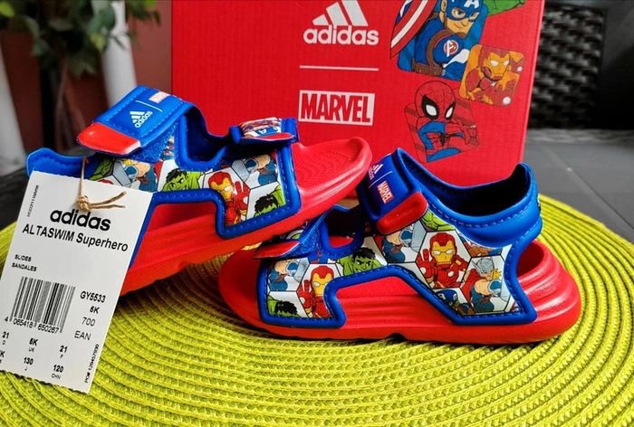 Sandale Rouge Marvel - Adidas, Avengers - Taille 21 - photo numéro 4