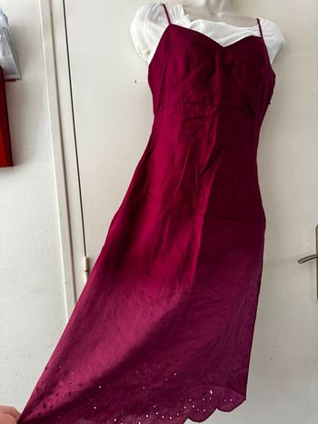 Robe lin Mexx, taille 34 bordeaux prune