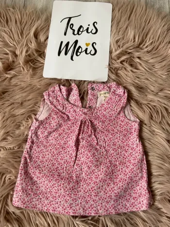 Blouse sans manches fleurie 3 mois