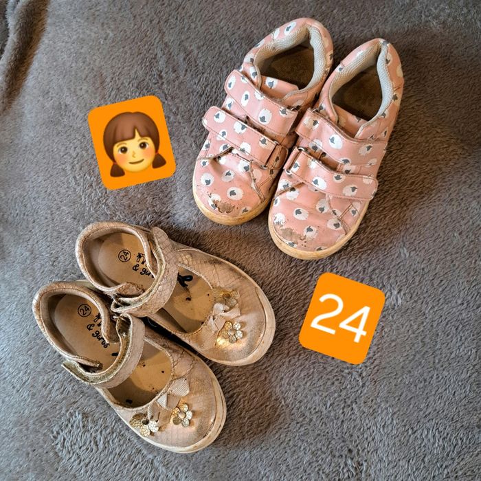 Lot de 2 paires de chaussures fille Pointure 24