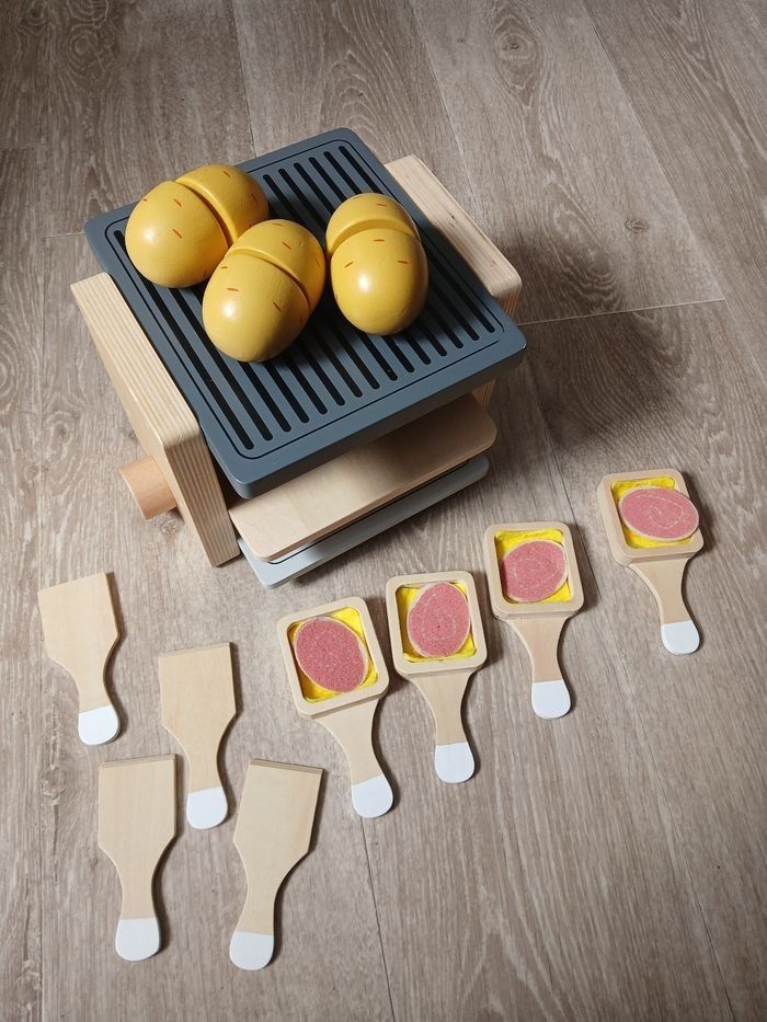 Jouet raclette vertbaudet en bois - photo numéro 3