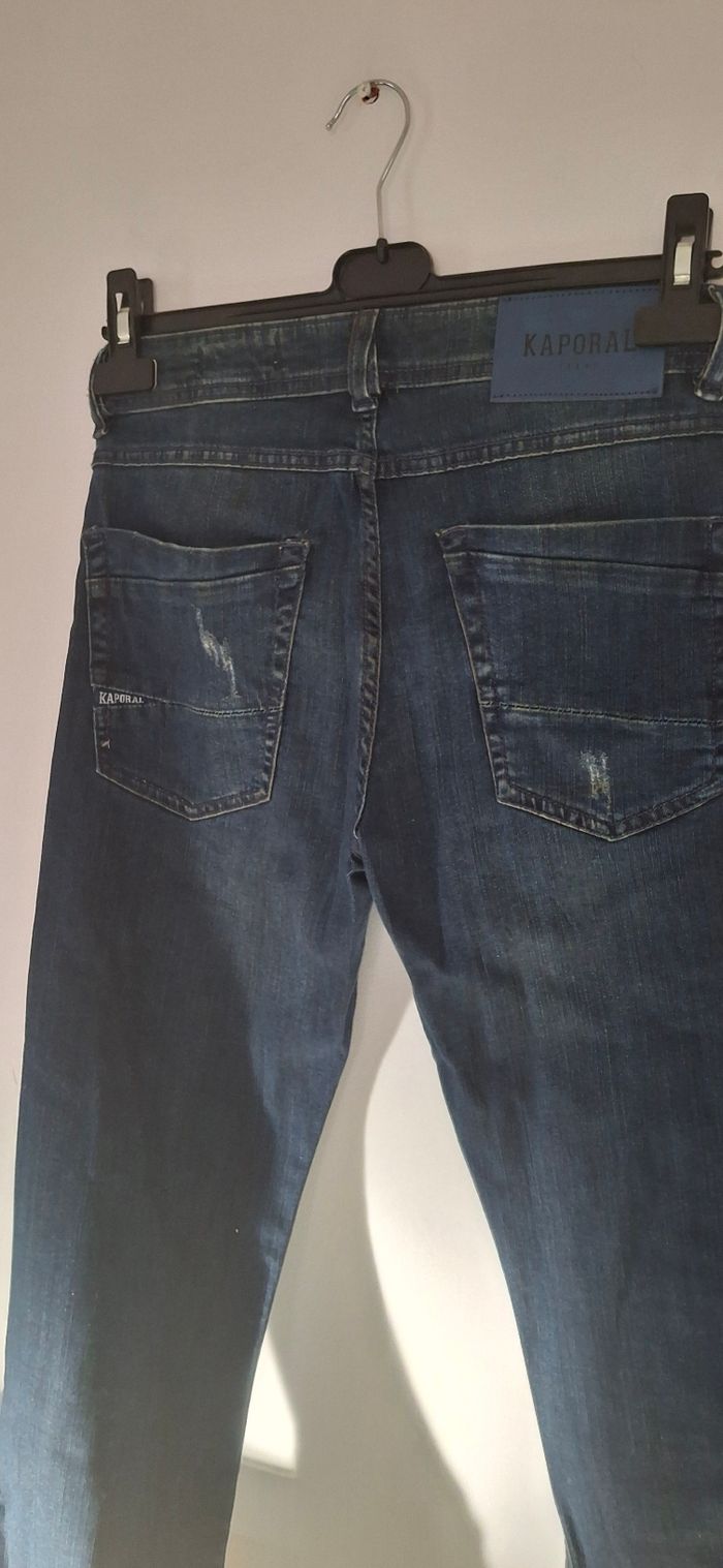 Jean homme Kaporal Slim Taille W27 L32 - Style Déchiré - Bon État - photo numéro 9