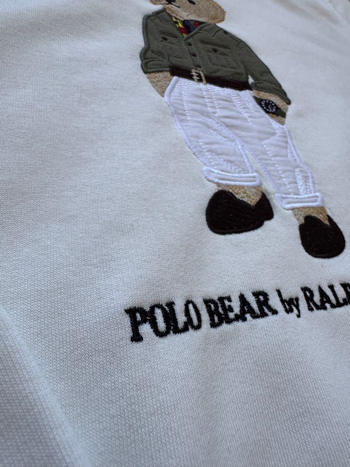 Pull Ralph Lauren ours blanc logo brode - photo numéro 5