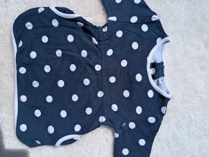 Robe marine à pois Blanc 6 mois - photo numéro 2