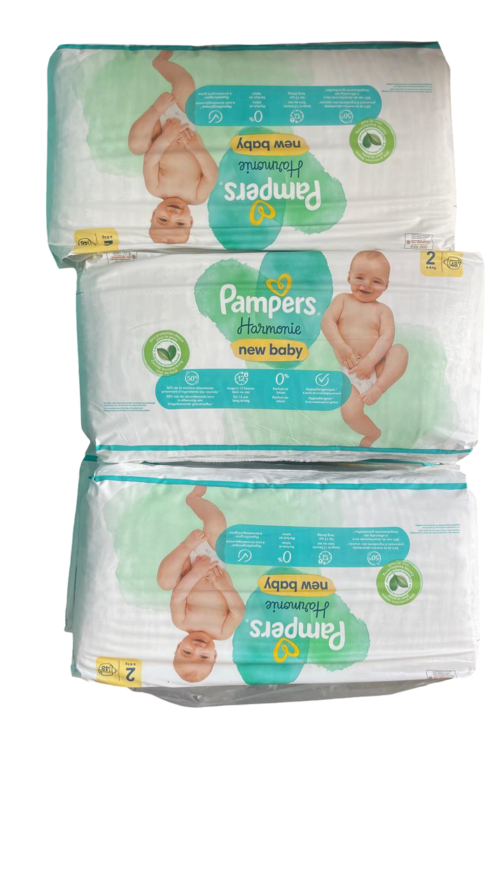 Lot de 432 Couches Pampers Harmonie 4 - 8 kg Taille 2 Neuf