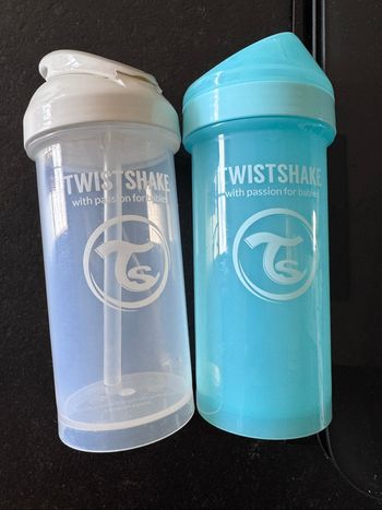 Duo Tasses Twistshake Kid cup 360ml + Bleu blanc