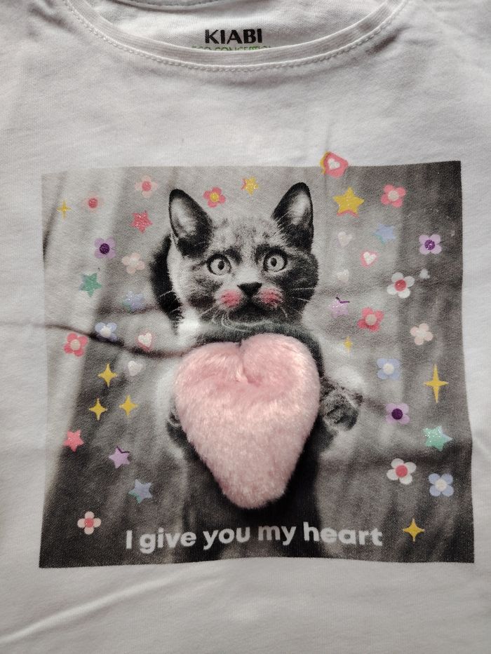 Haut chat coeur - photo numéro 2