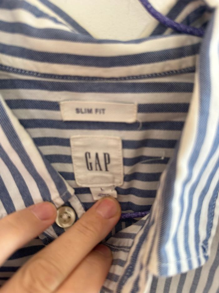 Chemise à rayure homme gap taille L - photo numéro 4