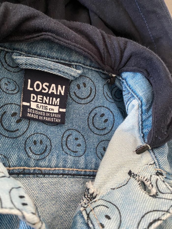 Veste en jean’s avec capuche taille 6 ans Losan - photo numéro 2